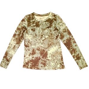 Under Armour Brown and Green Long Sleeve Tee Size Medium